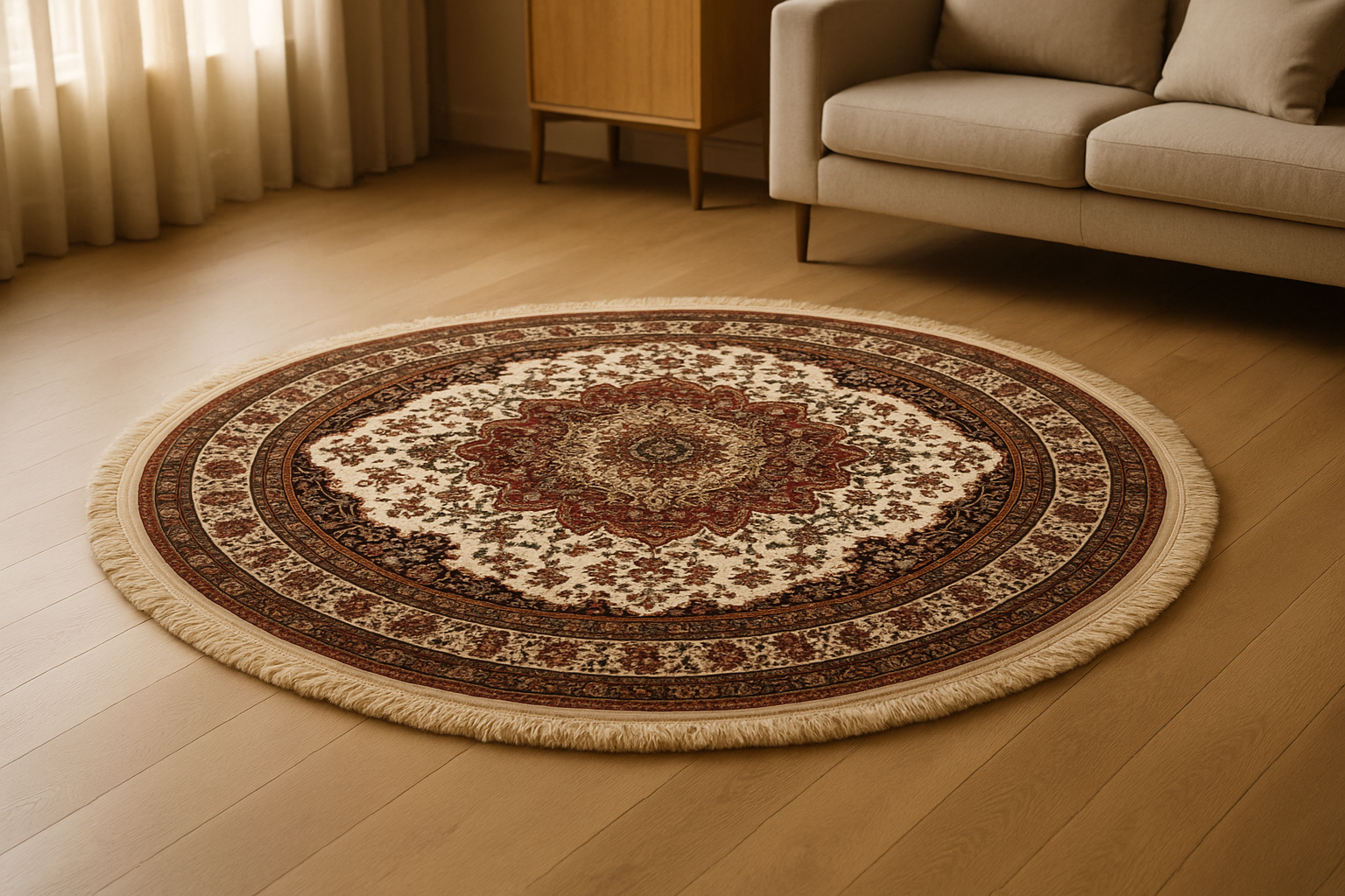 Ivory Kashan Round